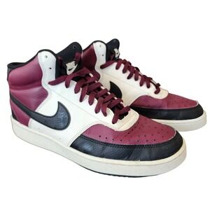 Size 10 - Nike Court Vision Mid Next Nature Dark Beetroot Burgundy